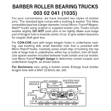 Micro-Trains N Scale Barber Roller-Bearing Trucks -- With Short Extended Couplers 1 Pair
