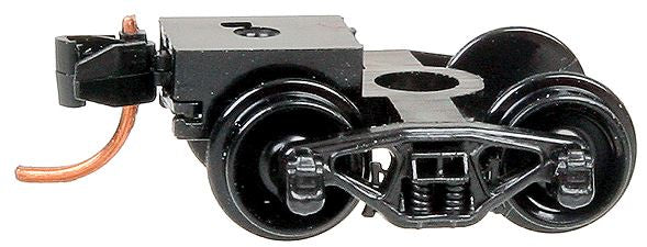 Micro-Trains, N Scale Bettendorf Trucks -- (1000-10) With Short Extension Couplers (Black) 10-Pair - 489-310021