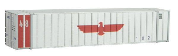Micro-Trains N 48' Rib-Side Container - Assembled -- APC (white, red, Eagle Logo) #432689