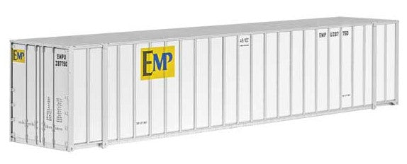 Micro-Trains 48' Rib-Side Container - Assembled -- EMP 280610 (white, yellow, blue, green) - 489-46800031