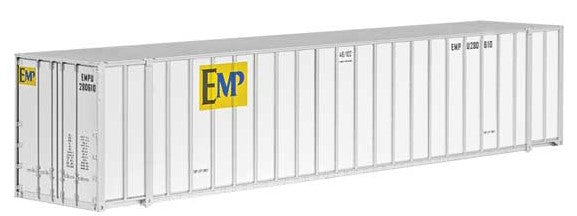Micro-Trains 48' Rib-Side Container - Assembled -- EMP 287750 (white, yellow, blue, green) - 489-46800032