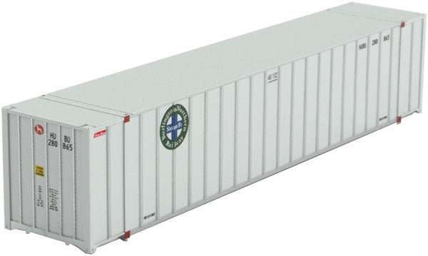 Micro-Trains N 48' Rib-Side Container - Assembled -- Burlington Northern Santa Fe HUBU 280865 (white, Circle-Cross Logo)