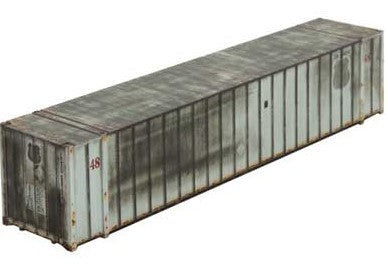 Micro-Trains 48' Rib-Side Container - Assembled -- CSX 682042 (Ex-UP, Weathered, white) - 489-46844150