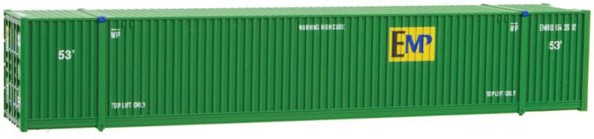 Micro-Trains CIMC 53' Corrugated Container - Ready to Run -- EMP #642612 (green, yellow)