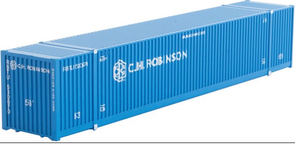 Micro-Trains CIMC 53' Corrugated Container - Ready to Run -- C.H. Robinson 530670 (blue, white) - 489-46900141