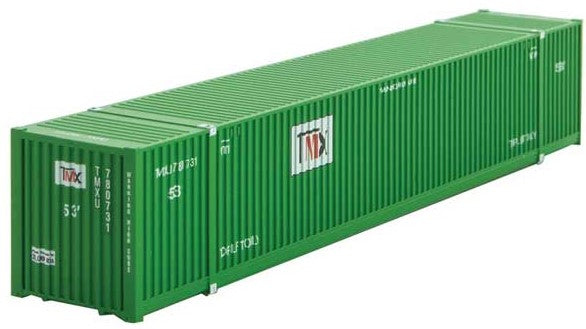 Micro-Trains CIMC 53' Corrugated Container - Assembled -- TMX 780731 (green, white, red, black) - 489-46900162