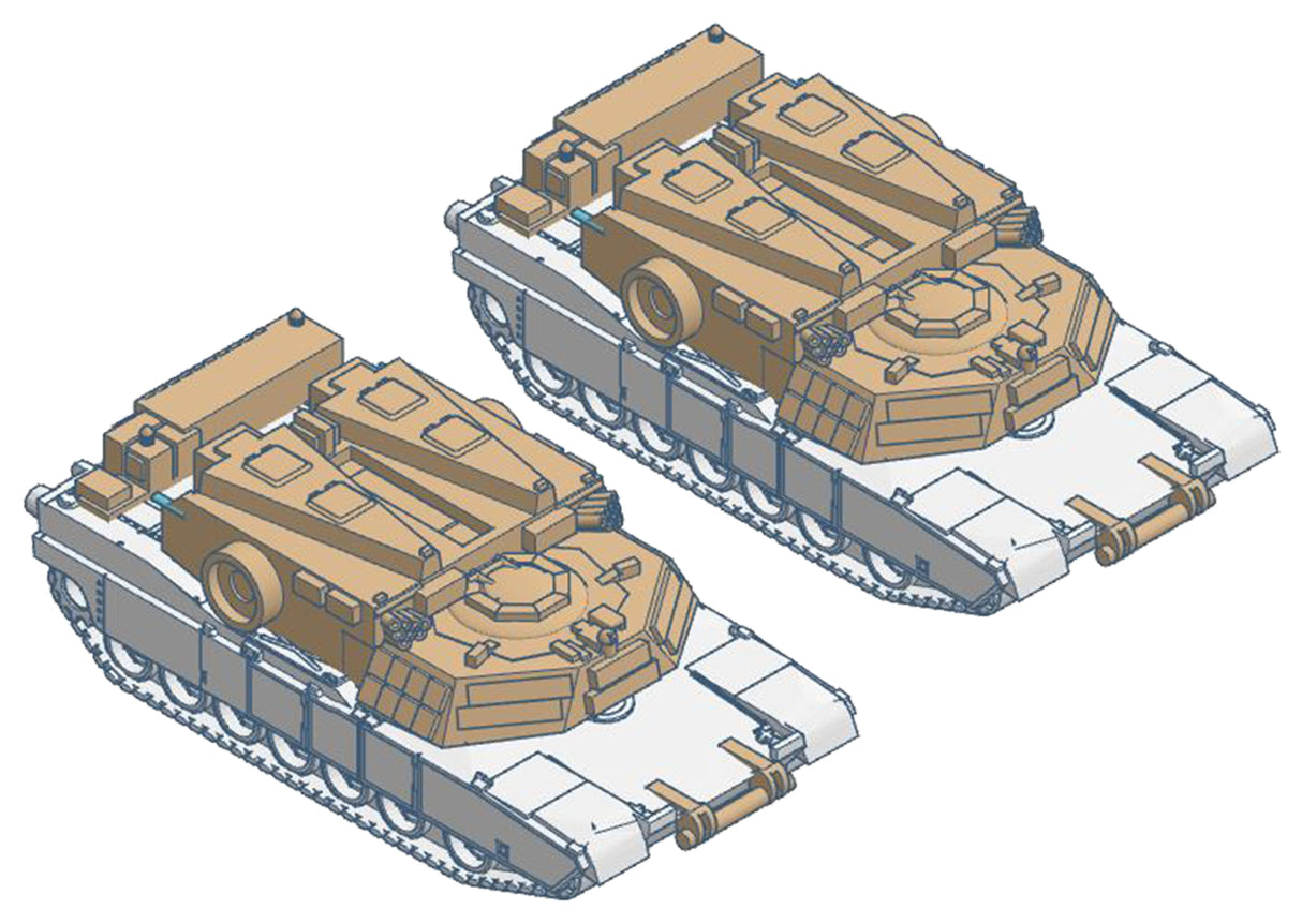 Micro-Trains M1 Abrams Tank Variation 2-Pack - Kit -- M1150 Assault Breacher - 489-49945912