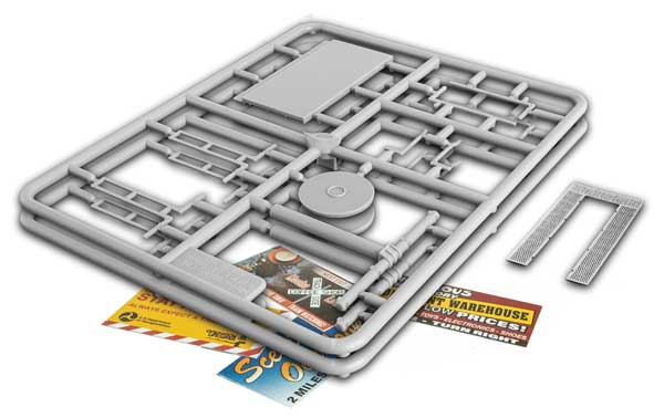 Modern Billboard - Kit -- Kit #2, Sign Size Scale 24 x 14, Overall Height Scale 32'