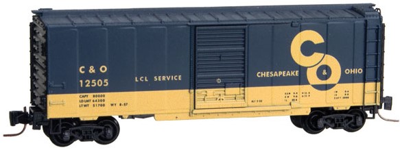 Micro-Trains C&O 40' Standard Box Car #12505 - 489-50000862
