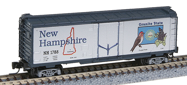 Micro-Trains 50-State Car Series - 40' Plug-Door Boxcar -- New Hampshire #1788 (#9 in Series; "The Granite State" Motto) - 489-50200509