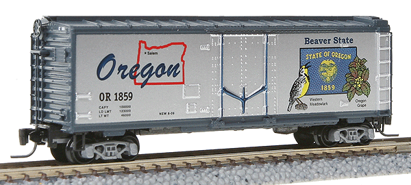 Micro-Trains 50-State Car Series - 40' Plug-Door Boxcar -- Oregon #1859 (#14 in Series) - 489-50200514