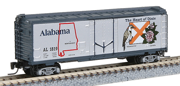 Micro-Trains 50-State Car Series - 40' Plug-Door Boxcar -- Alabama #1818 (#15 in Series) - 489-50200515