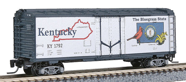 Micro-Trains 50-State Car Series - 40' Plug-Door Boxcar -- Kentucky #1792 (#16 in Series) - 489-50200516