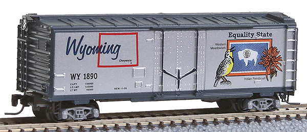 Micro-Trains 50-State Car Series - 40' Plug-Door Boxcar -- Wyoming #1890 (#17 in Series) - 489-50200517