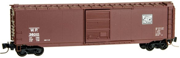 Micro-Trains 50' Single-Door Boxcar - Ready to Run -- Western Pacific #36015 (Boxcar Red, black & silver Feather Logo) - 489-50500341
