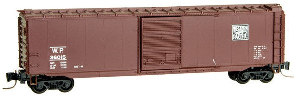 Micro-Trains 50' Single-Door Boxcar - Ready to Run -- Western Pacific #36010 (Boxcar Red, black & silver Feather Logo) - 489-50500342