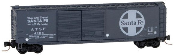Micro-Trains 50' DD Std Box ATSF #4308 - 489-50600192