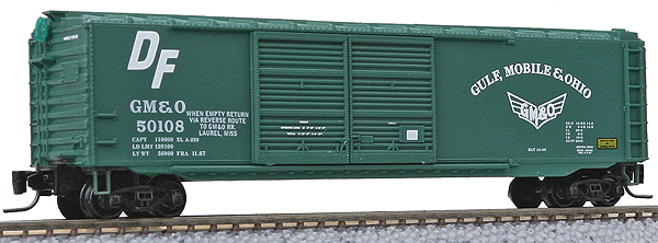 Micro-Trains Z 50' Double-Door Boxcar -- Gulf, Mobile & Ohio #50108