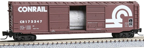Micro-Trains 50' Double-Door Boxcar - Ready to Run -- With Jet Engine Container Load Conrail #173347 (Boxcar Red) - 489-50600252