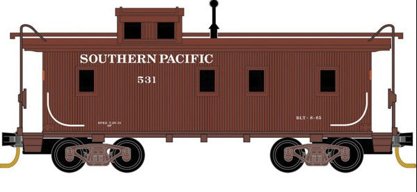 Micro-Trains 34' Wood-Sheathed Caboose with Straight Cupola - Ready to Run -- Southern Pacific #531 (Boxcar Red) - 489-5100310