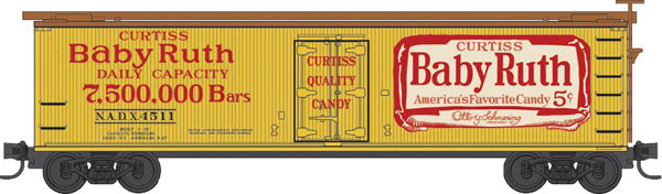 Micro-Trains 40' Wood-Sheathed Ice Reefer - Ready to Run -- Baby Ruth Series 4 - 489-51800380