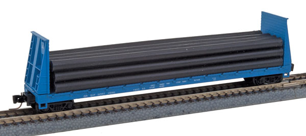 Micro-Trains 60' BULKHEAD FLAT W/LOAD GN - 489-52700132