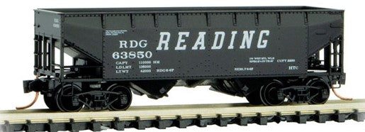 Micro-Trains 33' 2-Bay Offset-Side Hopper - Ready to Run -- Reading #63850 - 489-5500221