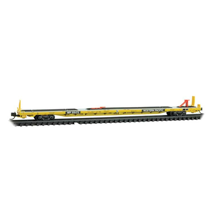 89'4" TOFC Intermodal Flatcar - Ready to Run -- Western Pacific #8925 (yellow, black)
