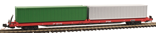 Micro-Trains 89'4" COFC Flatcar -- Canadian Pacific #521135 (red w/white & black Lettering) - 489-7200230