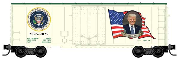40' Plug-Door Boxcar No Roofwalk - Ready to Run -- Donald Trump, #47 in Series