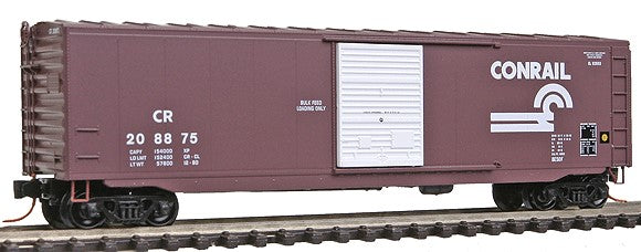 Micro-Trains 50' Standard Boxcar, Single Door, No Roofwalk -- Conrail #208875 (brown, white Door, white Lettering) - 489-7700180