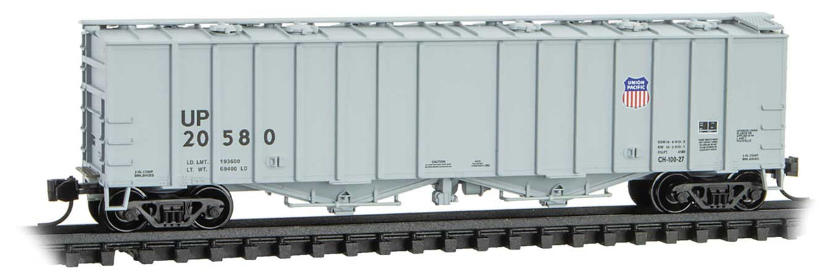 Micro-Trains 50' Airslide Covered Hopper - Ready to Run -- Union Paciifc #20580 (gray, Small Shield) - 489-9800131