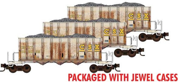 Micro-Trains 43' Hopp 3/ CSX gray - 489-98302208