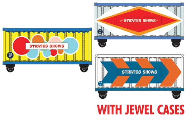 Circus Container 3-Pack - Assembled -- Strates Shows Set #3 #75, 168, 178 (Duke Ash Era Schemes)
