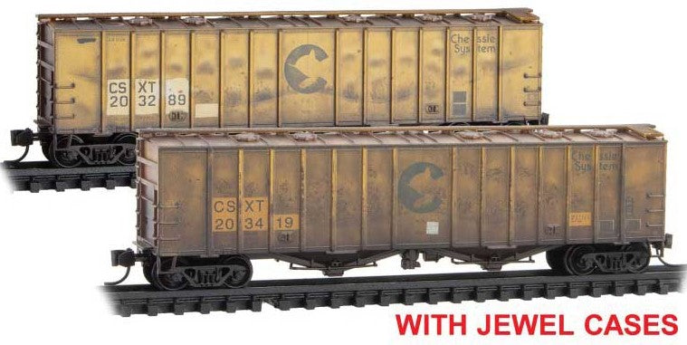 Micro-Trains 50' Hopp Wthrd CSX 2/ Cs - 489-98305021