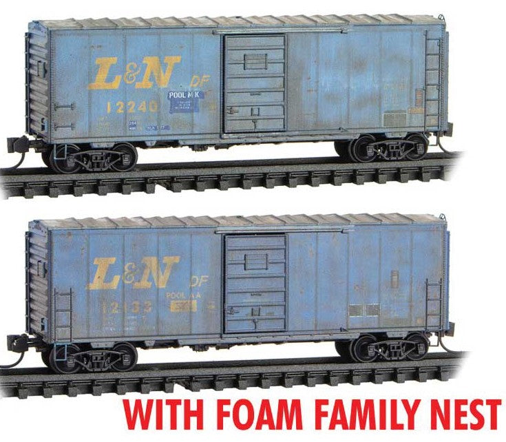 Micro-Trains 40' Box Wthrd L&N 2/ Fm - 489-99305025