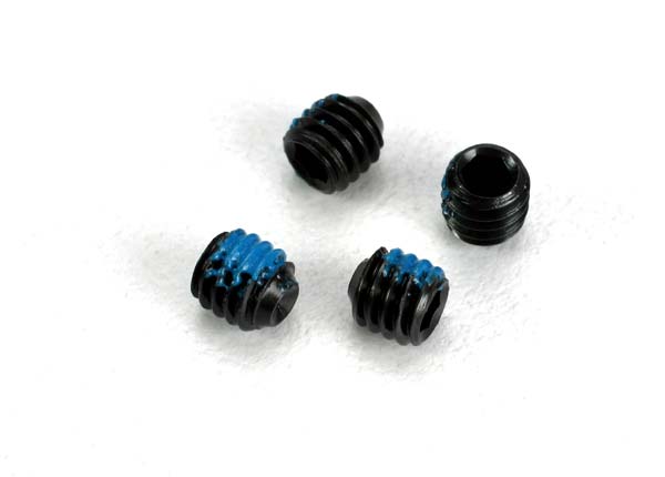 Traxxas 4897 Screws , set (grub) 4mm (6) (with threadlock) - TRA4897
