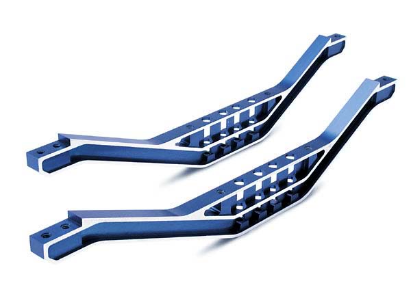 Traxxas 4923X Chassis Braces , Lower machined 6061-T6 aluminum (blue) (2) / Hardware - TRA4923X