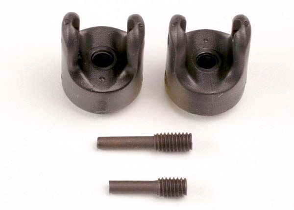 Traxxas 4927X Transmission Output yokes (heavy duty) (2) / set screw yoke pins , M4 / 10 (1) & M4 / 18.5 (1) - TRA4927X