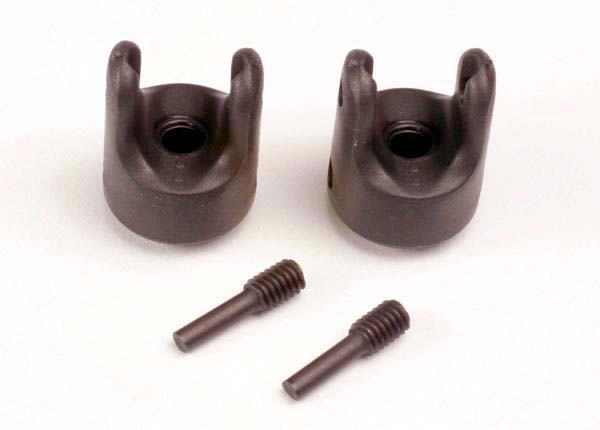 Traxxas 4928X Differential Output yokes (heavy duty) (2)/ set screw yoke pins, M4/10 (2) - TRA4928X