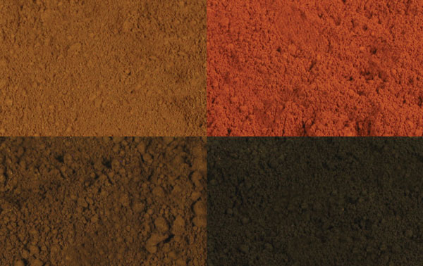 Scenery Solution Wash Set -- Set A: Real Rust, Dark Earth, Rusty Brown, Grungy Black