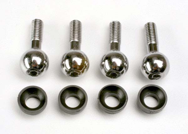 Traxxas 4933 Pivot balls (4)/ pivot ball cap Bushings (4) - TRA4933