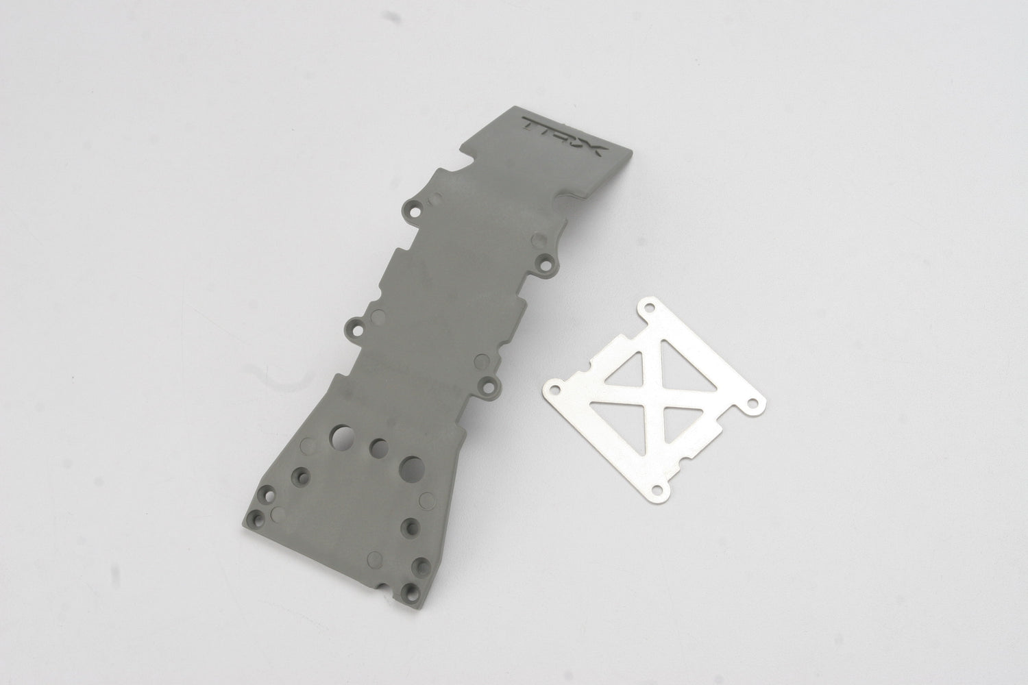 Traxxas 4937A SkidPlate , Front plastic (grey) / stainless steel Plate - TRA4937A