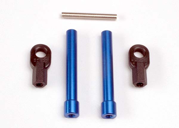 Traxxas 4944 Bellcrank posts, aluminum (2)/ Steering link threaded rod (3x25mm)/ long rod ends (2) - TRA4944