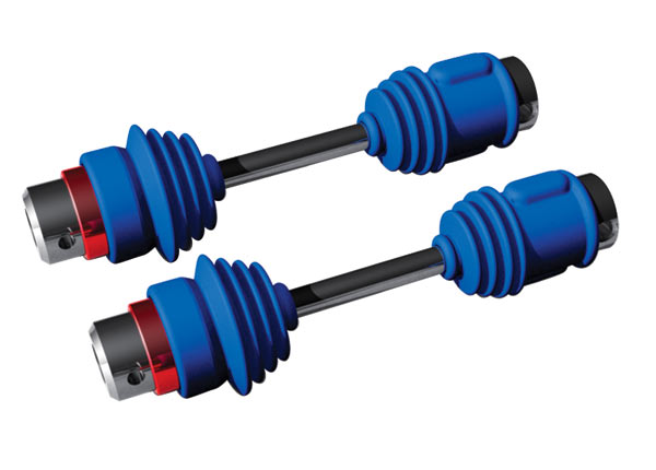 Traxxas 4949R Driveshafts , center , T-Maxx (steel constant-velocity) Front (1) / Rear (1) (assembled w / inner and outer dust boots , for T-Maxx w / Optidrive transmission) - TRA4949R