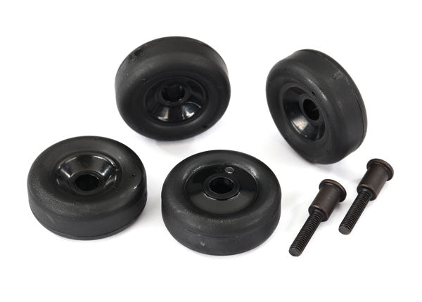 Traxxas 4976 Wheels (4) / axles (2) (for T-Maxx / E-Maxx Wheelie bar) - TRA4976
