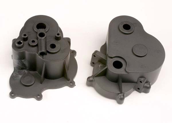 Traxxas 4991 Gearbox halves (Front & Rear)/ rubber access plug - TRA4991