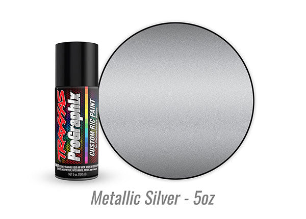 Traxxas 5073 Body paint, ProGraphix, metallic silver (5oz) - TRA5073