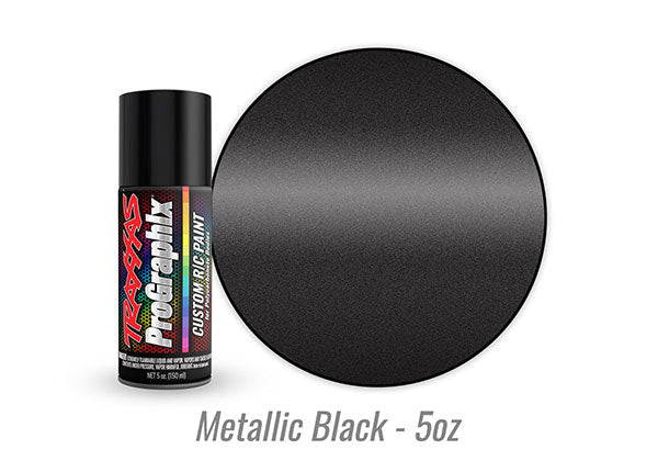 Traxxas 5075 Body paint, ProGraphix, metallic black (5oz) - TRA5075