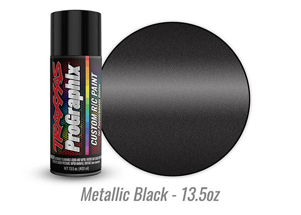 Traxxas 5075X Body paint, ProGraphix, metallic black (13.5oz) - TRA5075X